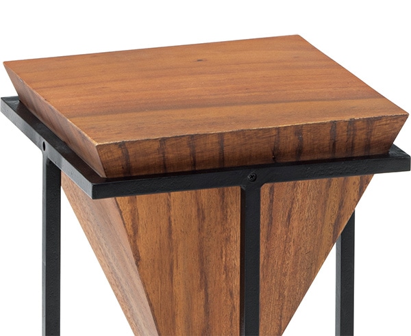 サイドテーブル 幅25cm テーブル 木製 天然木 モンキーポッド 角型 ...