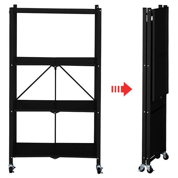 スチールラック 3段 キャスター付 折りたたみ RALD 幅71.5cm（ 収納