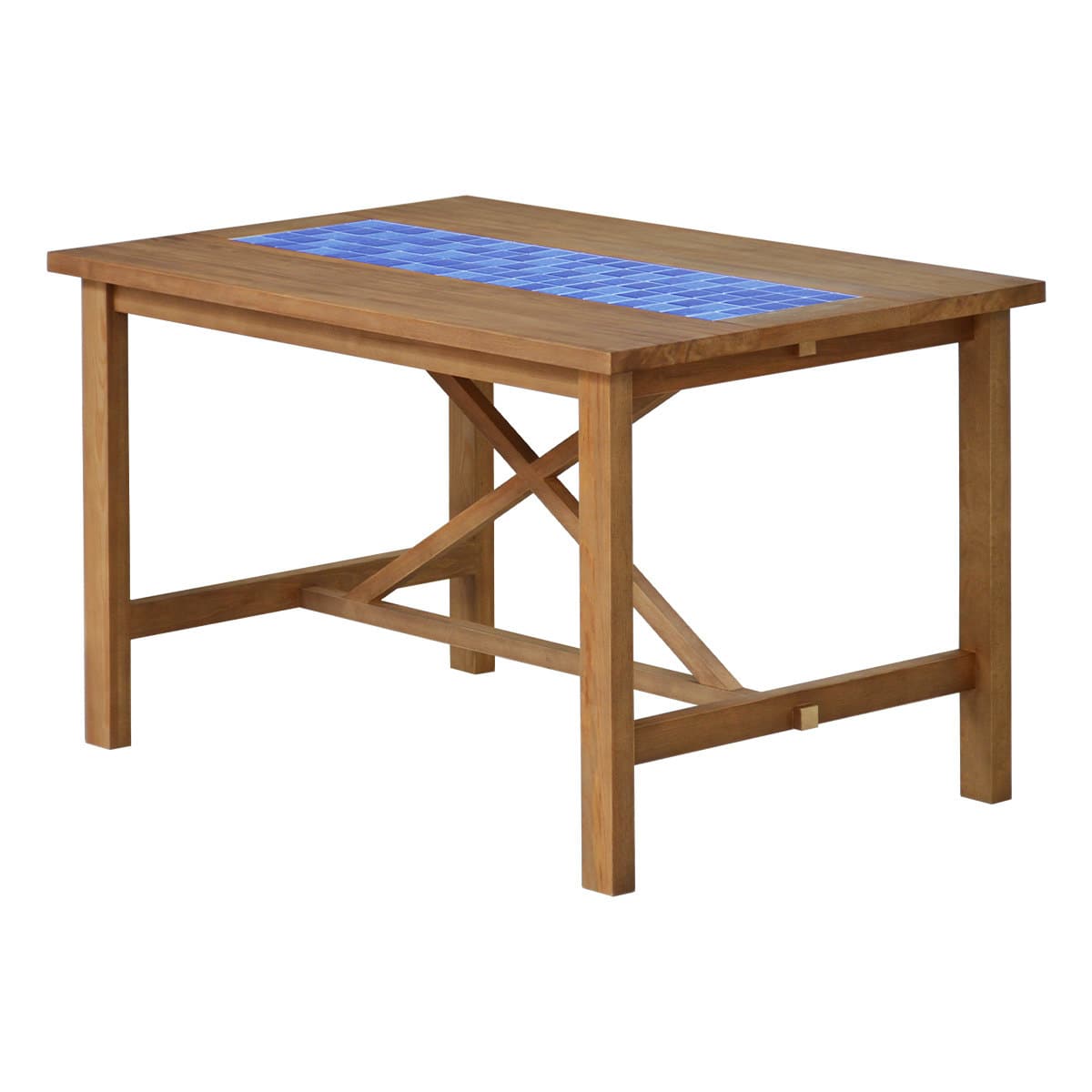ダイニングテーブル 幅120cm PUDDLE タイル 天然木（ 食卓 テーブル 4