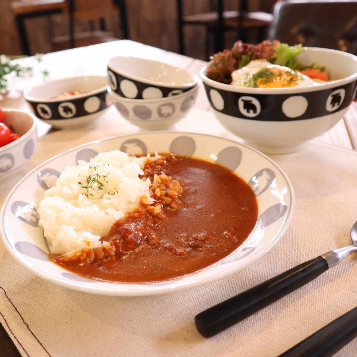 カレー皿 21.5cm ペアセット moz 美濃焼 陶器（ 食洗機対応 電子レンジ