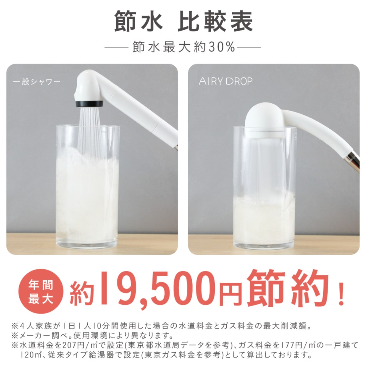 シャワーヘッド AIRY DROP 浄水シャワーヘッド （ 浄水 超極細ホール