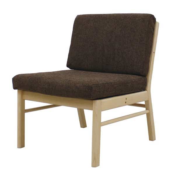 チェア 座面高42.5cm 木製 天然木 布張り ファブリック 椅子 いす イス