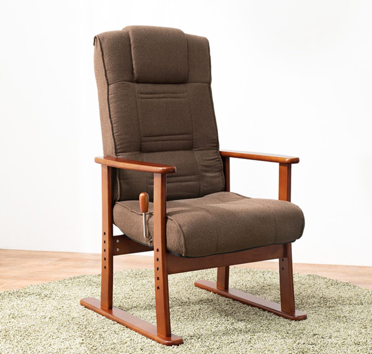 大人気新作 高座椅子 肘掛け付き 木製 新品未使用 椅子・チェア