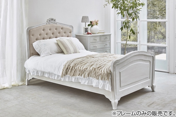 ベッド シングルベッド 姫系 ロマンチック HAMPTON 幅108cm（ 白家具 
