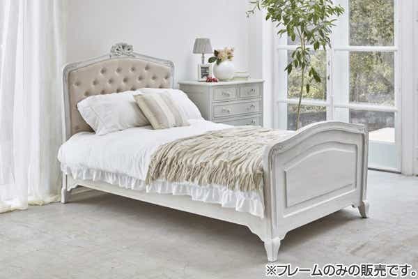 ベッド セミダブルベッド 姫系 ロマンチック HAMPTON 幅128cm （ 白 ...