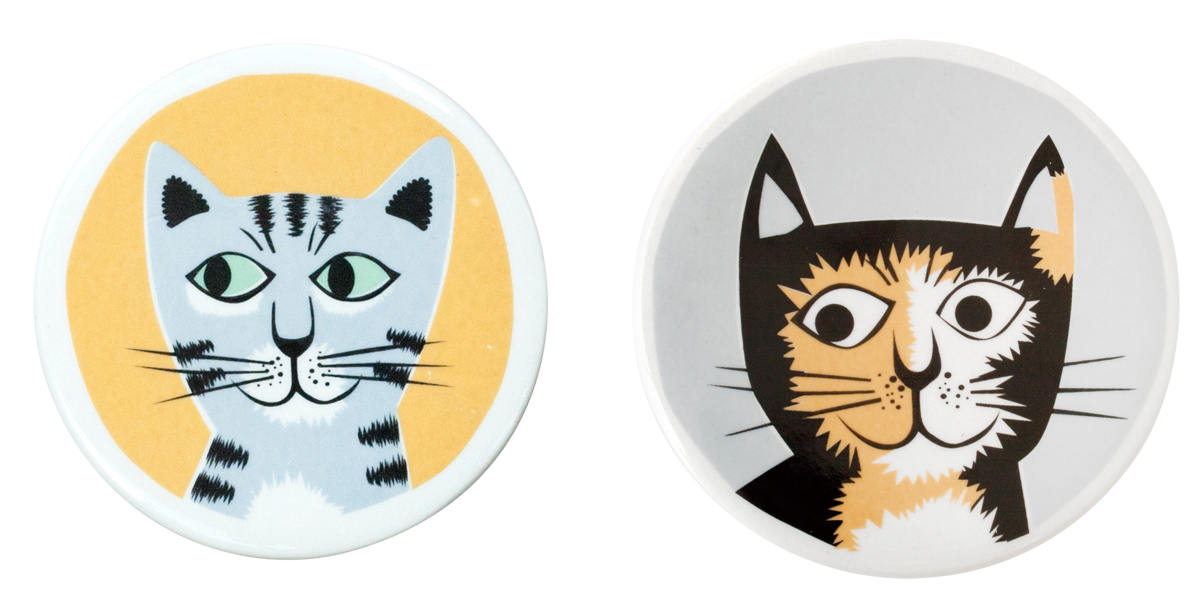 コースター Hannah Turner 4個 セット Cat Coasters Set Of 4