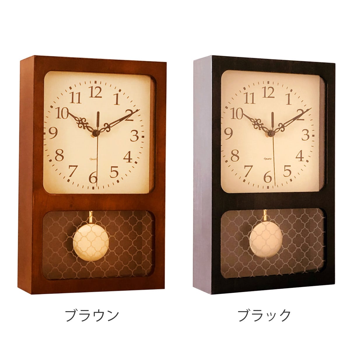 かなり古い物と思われますイングランド製置き時計　アンティーク　振り子　穴3箇所　カギ付き