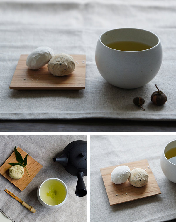 茶托 山桜 コースター 食器 天然木 日本製 4枚セット（ 木製茶托 湯呑 