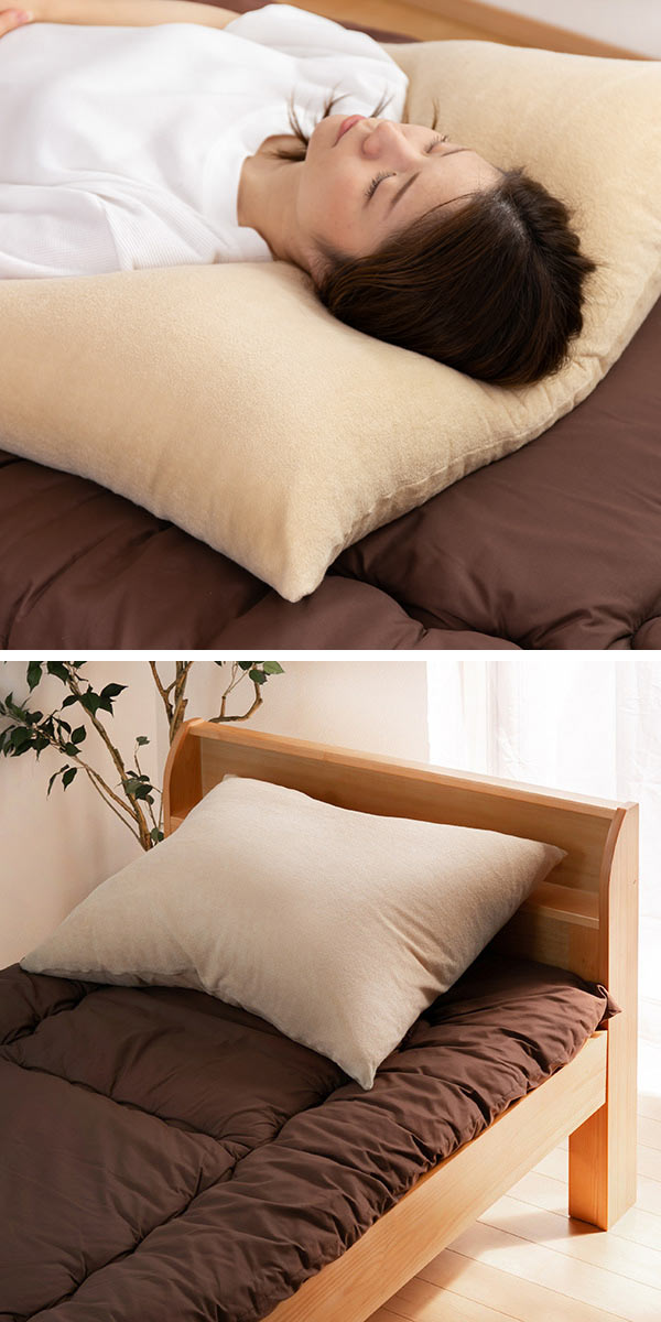 枕 ふわふわ 肩まで支えるBIGまくら 専用カバー付き 68×80cm 日本製
