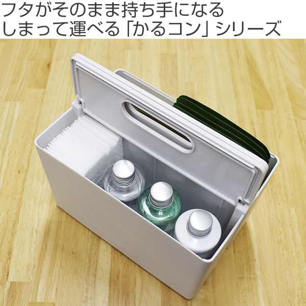 収納ボックス かるコン レギュラー フタ付き プラスチック 小物収納