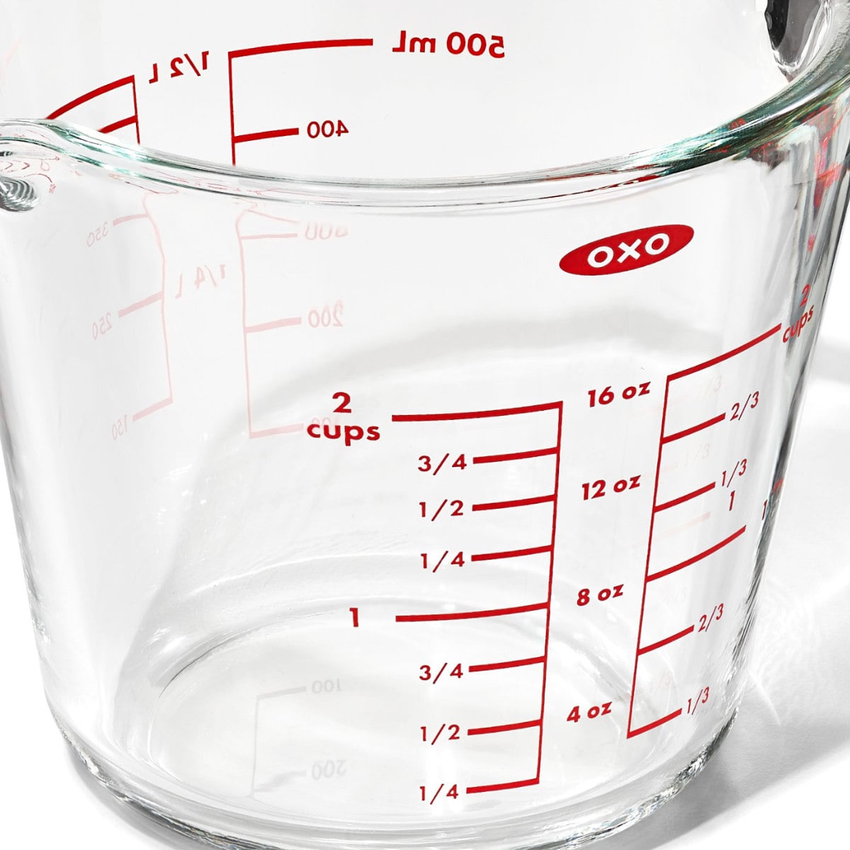 OXO 計量カップ 500ml ガラスメジャーカップ 中 GG （ 耐熱 ガラス 500 計量 カップ 目盛 オクソー 食洗機対応 電子レンジ対応  冷凍 冷蔵 保存 ガラス製 目盛り付き 調理 衛生的 ）: カテゴリトップ｜JRE MALL