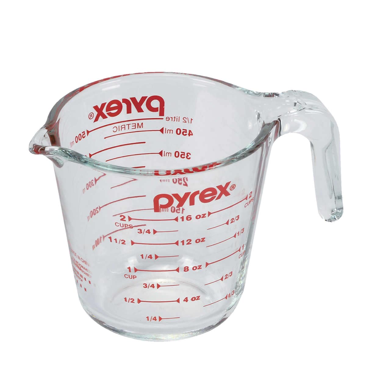 PYREX 計量カップ 500ml 耐熱ガラス 取っ手付き メジャーカップ