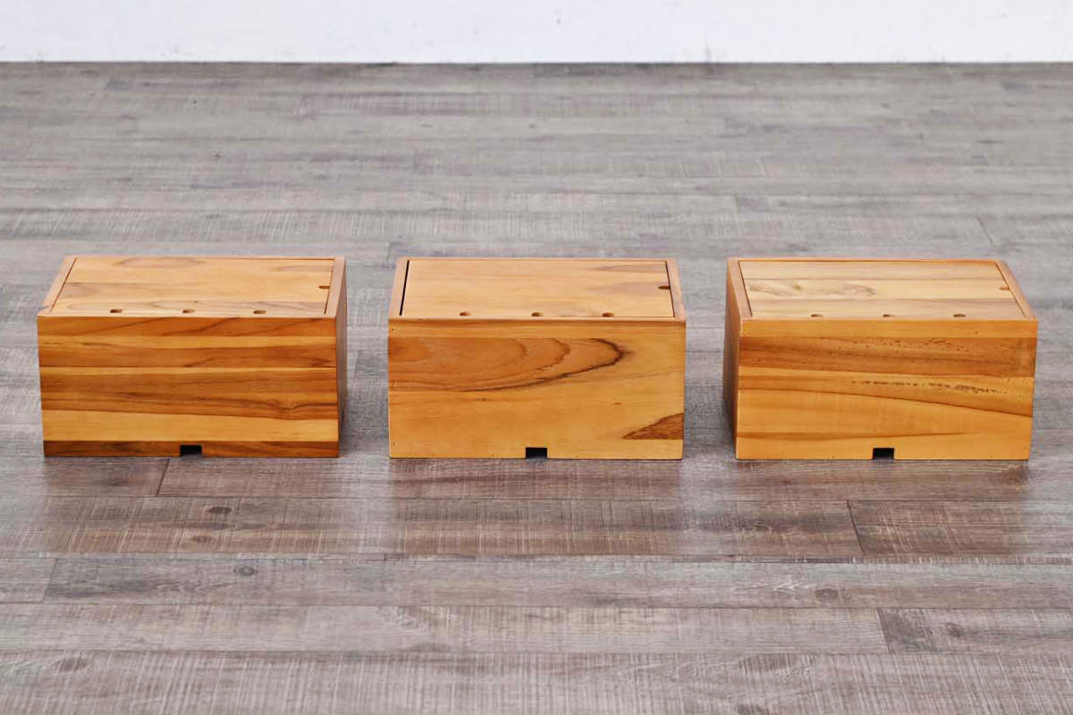 ケーブルボックス 木製（ コードケース 天然木 ケーブル コンセント