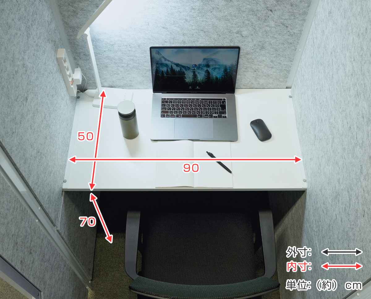 吸音ブース サイドイン セミオープン デスク付き REMUTE（ オフィス