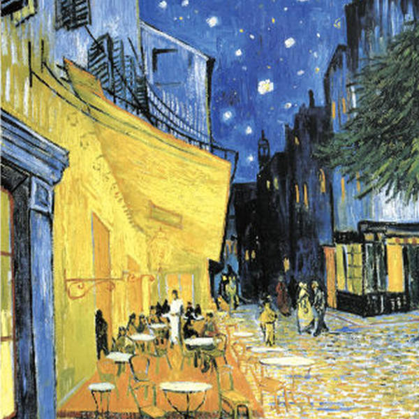 絵画 『夜のカフェテラス』 52×42cm フィンセント・ヴィレム・ファン