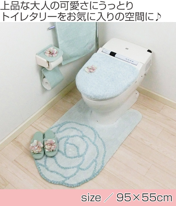 トイレマット SDSドゥースロゼ 耳長 95×55cm（ トイレ 耳長ロング