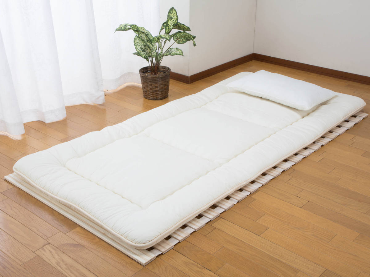 すのこベッド ロール式 100cm×200cm 桐 天然木 完成品 （ スノコ