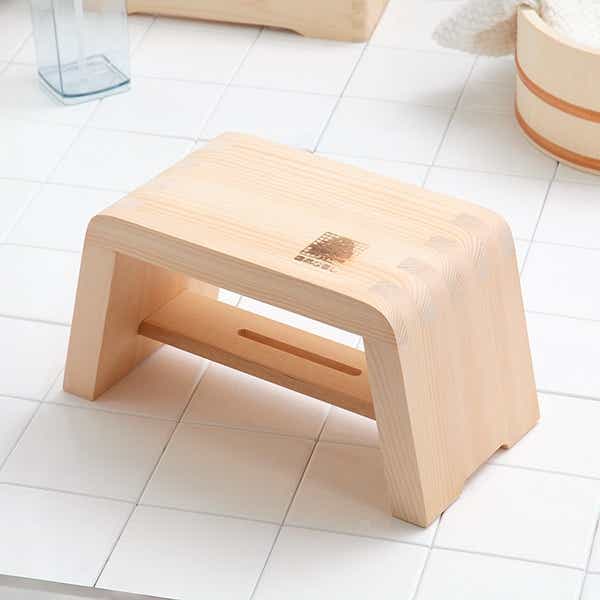 木製風呂椅子 小 余湯派 湯殿腰掛 木製 お風呂 椅子 風呂いす 風呂
