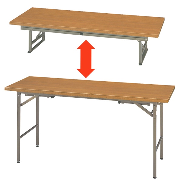 ミーティングテーブル 2WAY 高さ調節 幅180cm 奥行60cm 会議テーブル