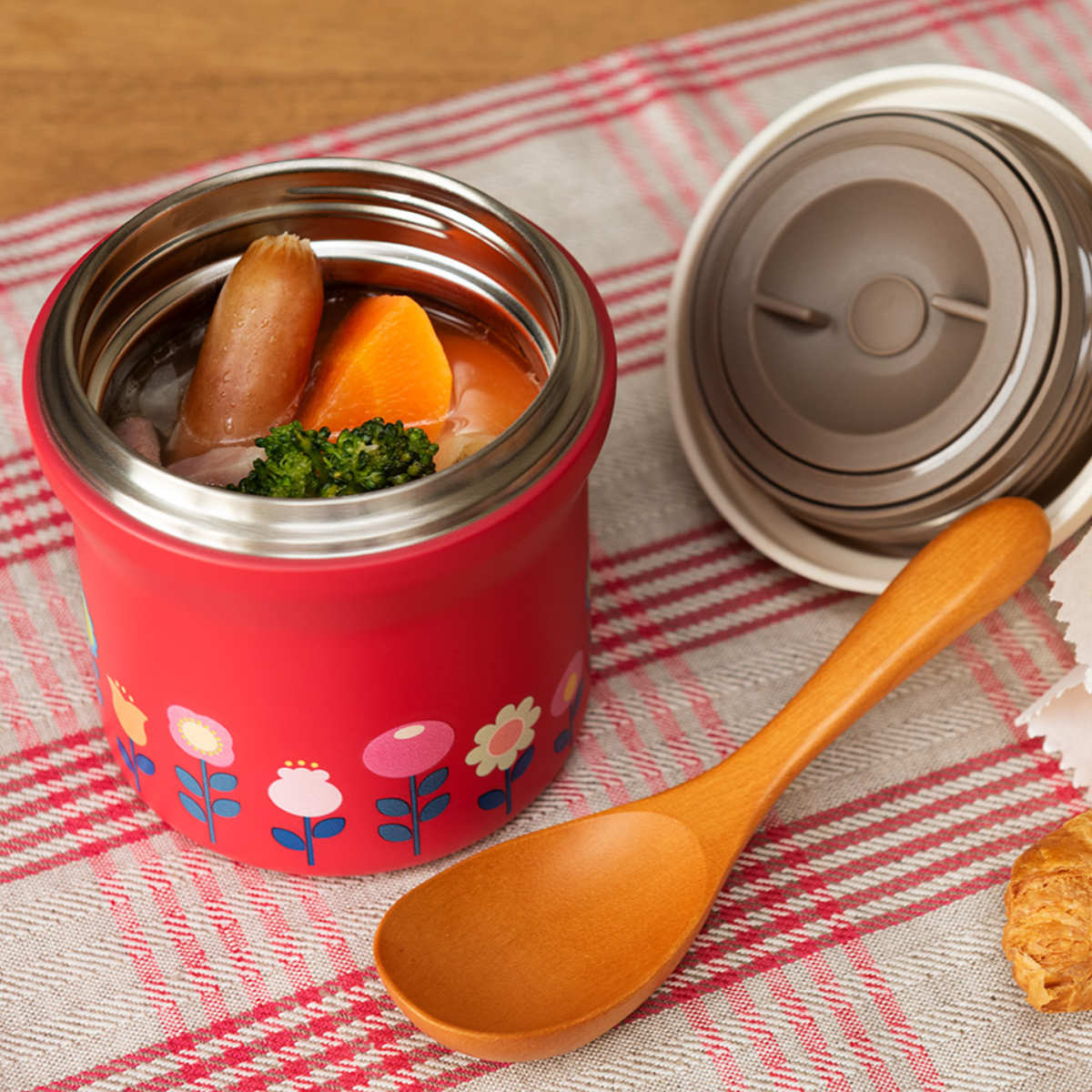 スープジャー 350ml 持ち運びやすいフードジャー 保温 保冷 （ 食洗機