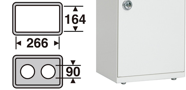 屋内用ゴミ箱 業務用ダストボックス 47.5L オフホワイト色 ニートSLF