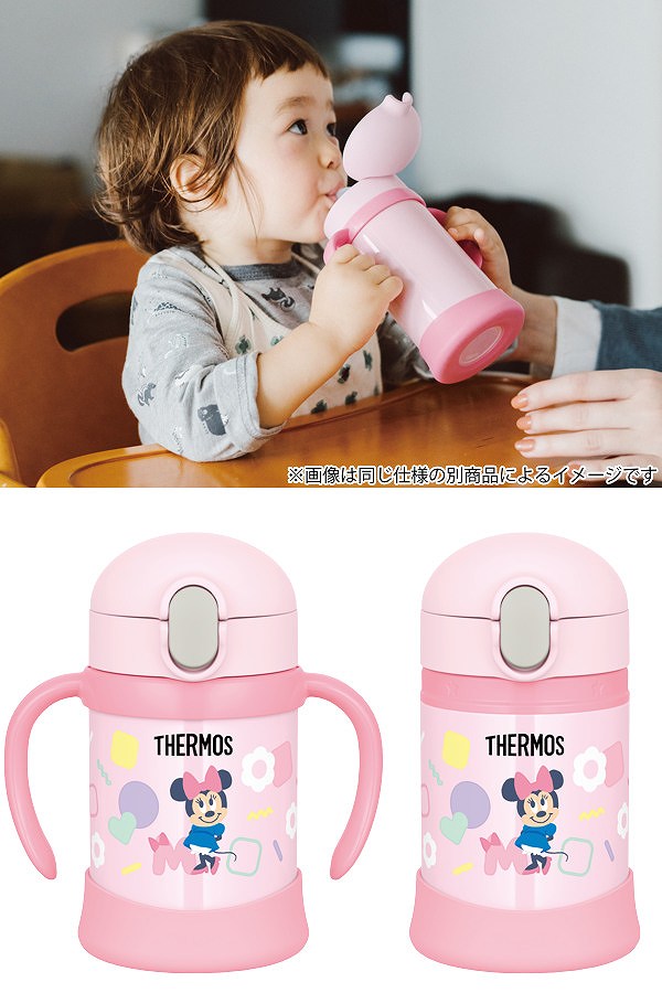 子供用水筒 サーモス thermos 真空断熱ベビーストローマグ ミニー