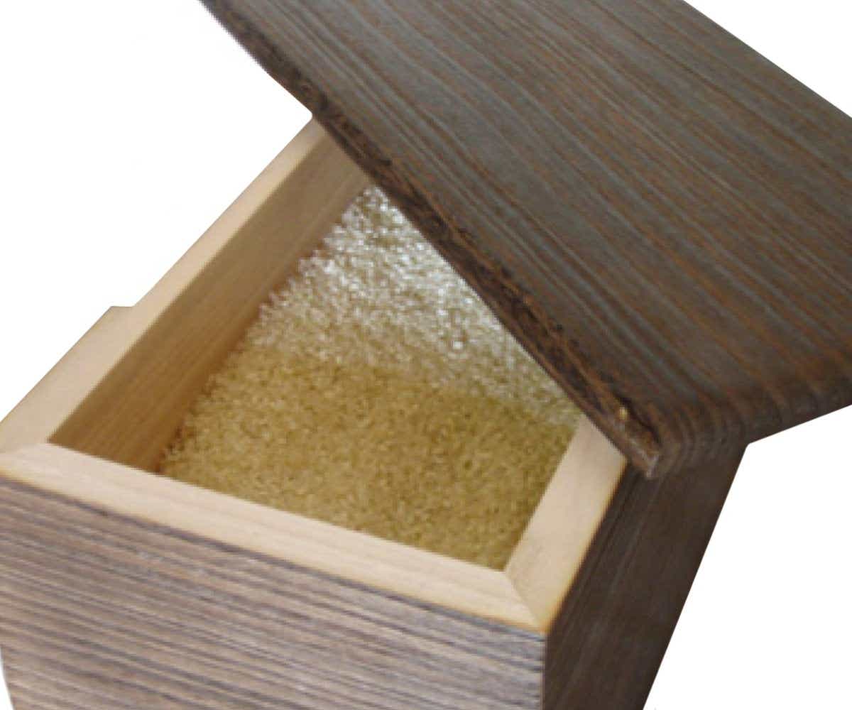 米びつ 30kg 桐の米びつ 焼桐 キャスター付き 一合升 すり切り棒付き