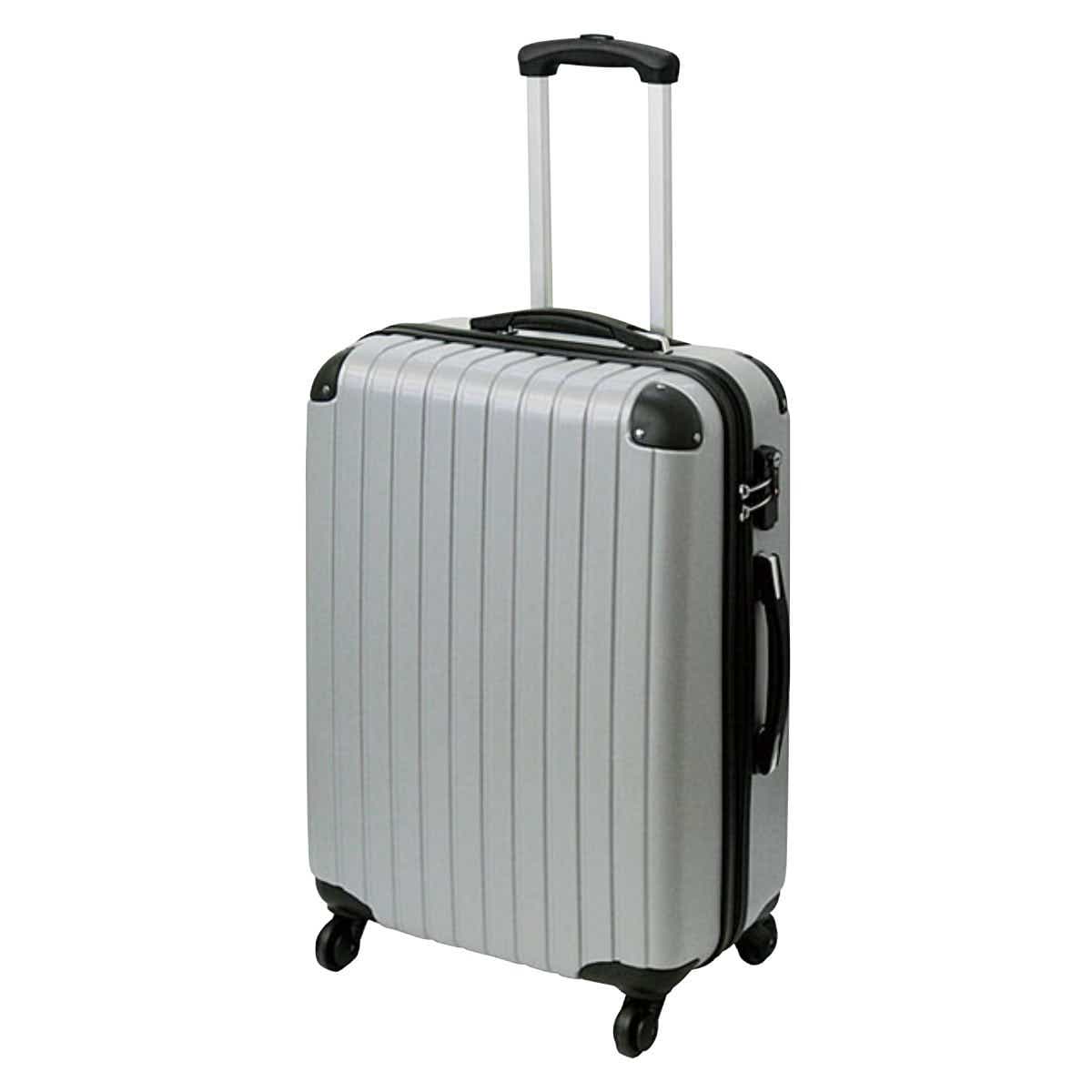 スーツケース キャリーケース 機内持ち込み TSAロック 軽量 L 銀 