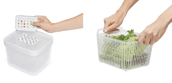 OXO オクソー グリーンセーバー フードキーパー 1.5L（ 保存容器 野菜 保存 冷蔵庫 サラダ グリーンセイバー 鮮度 野菜ストッカー 保管 グリーンセーバーフードキーパー  食洗機対応 コランダー ）: カテゴリトップ｜JRE MALL