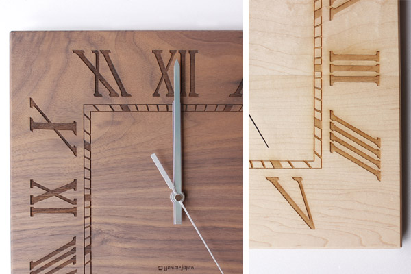掛け時計 木製 ヤマト工芸 yamato MUKU-ローマ数字-（ ウッドクロック