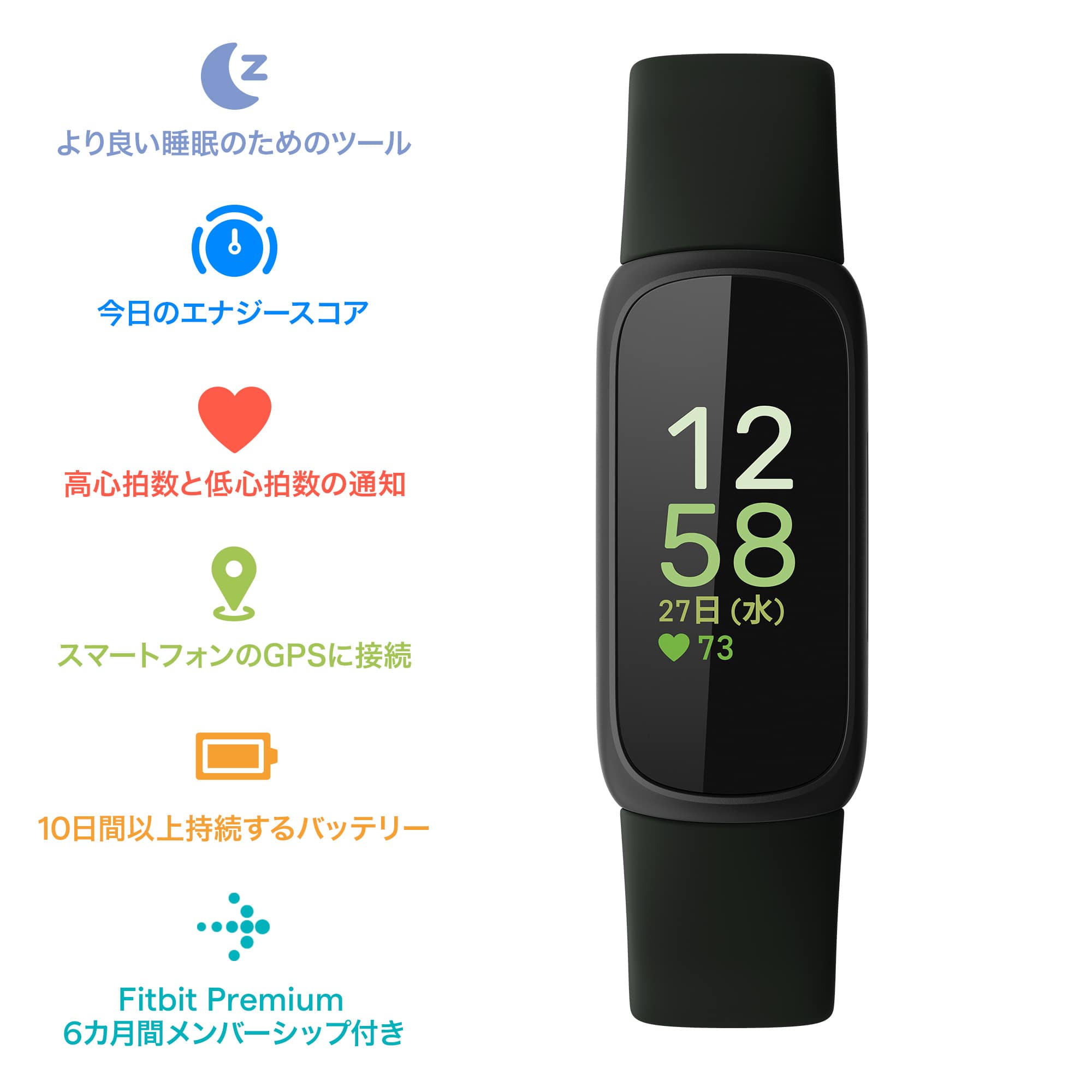 高品質人気SALEfitbit Inspire3 ブラック 時計