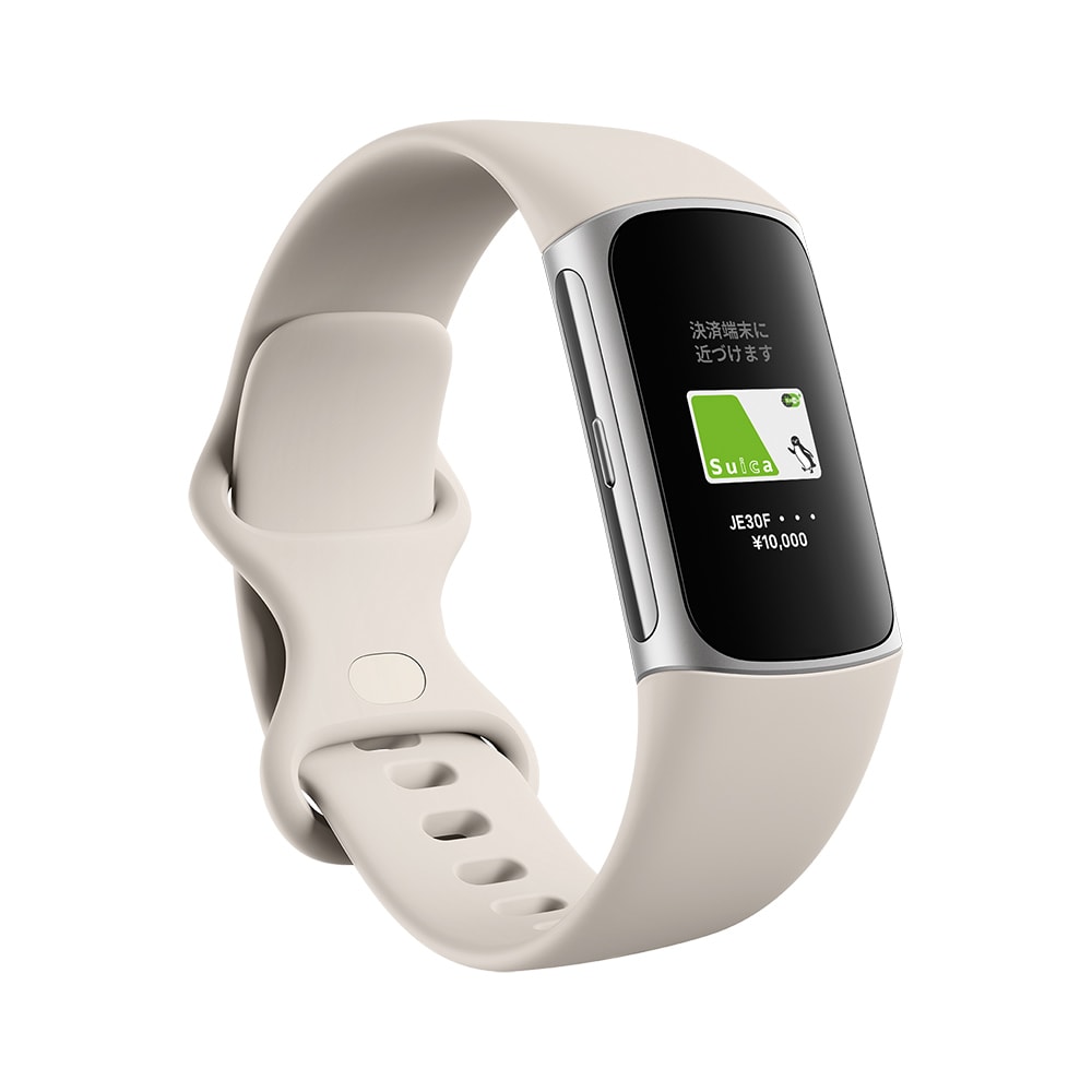 Fitbit Charge 6 トラッカー Porcelain Silver 最大7日間のバッテリー 