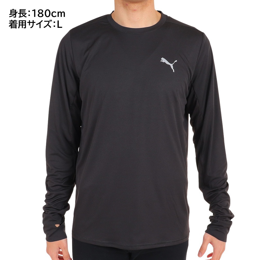 プーマ 【メンズ】 長袖Tシャツ メンズ RUN FAVORITE 523669 01 BLK(Ｌ