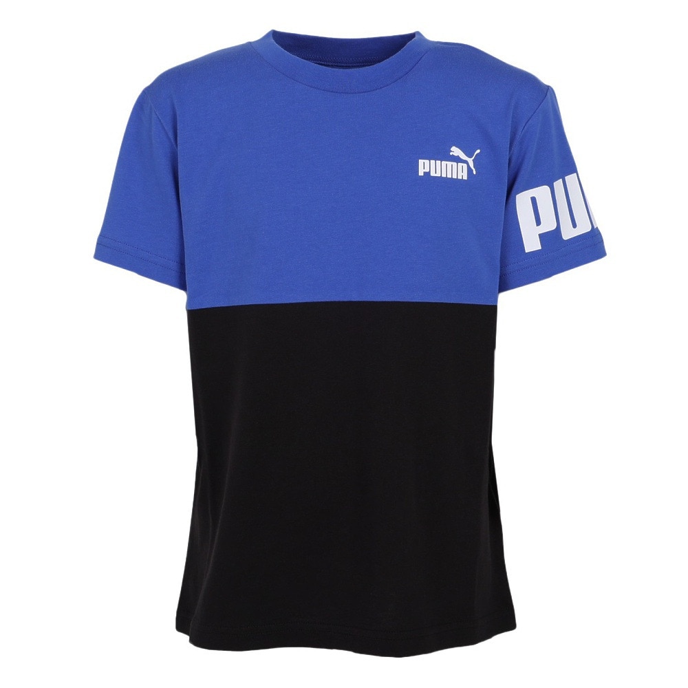 プーマ 半袖 Tシャツ キッズ ボーイズ PUMA POWER 675170 92 BLU(130