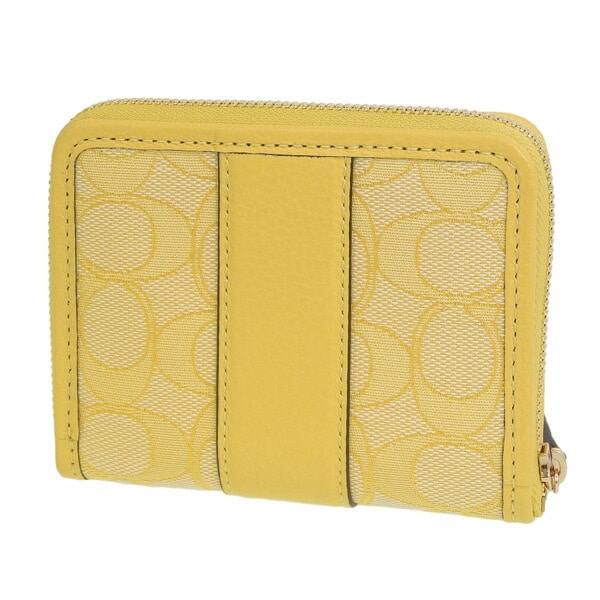 送料無料】コーチ COACH SIGNATURE JACQUARD LONNIE ZIP WALLET 二