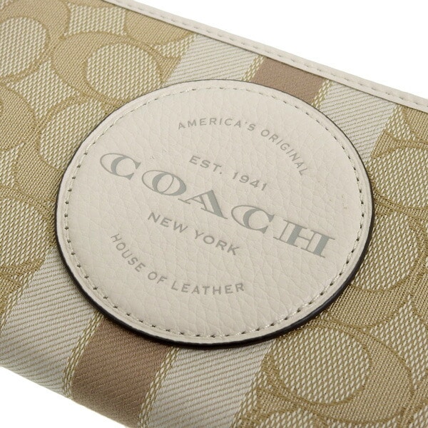 送料無料】コーチ COACH 長財布 財布 ライトカーキ×チョーク