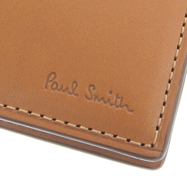 牛革ポール・スミス 二つ折り財布 キャメル 新品未使用品 送料無料
