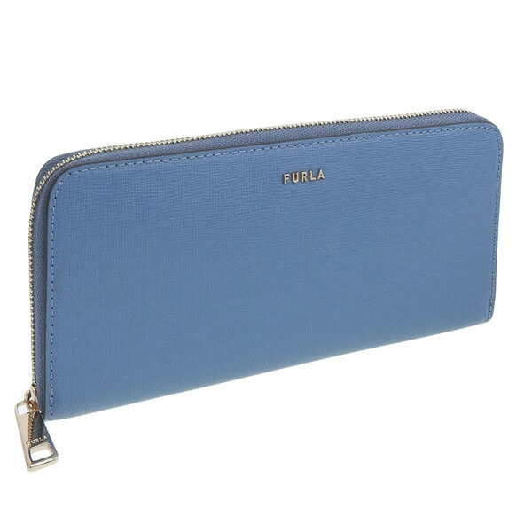日本製新作フルラ ラウンドジップ長財布 レザー　ブルー 財布