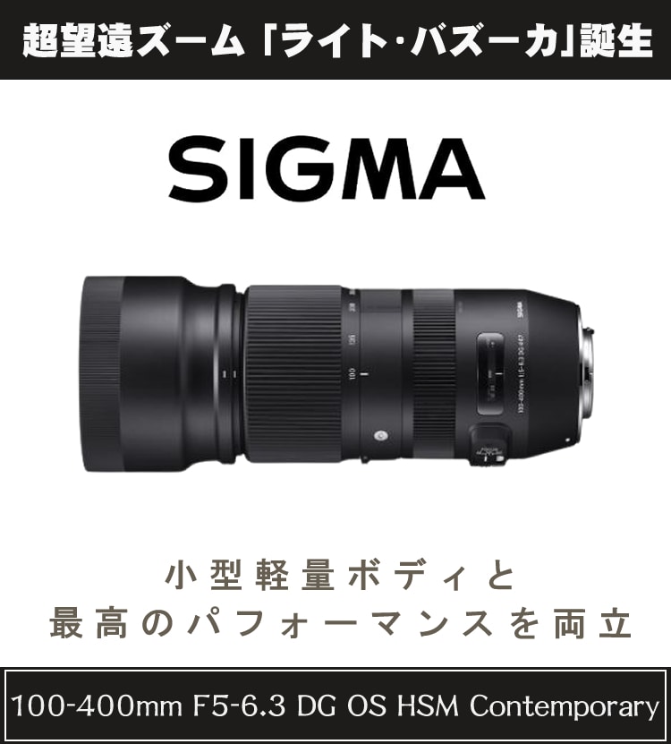 レンズ】シグマ 100-400mm F5-6.3 DG OS HSM（C） ニコンマウント用