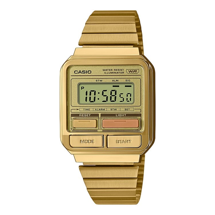 木製時計スタンド付）カシオ CASIO 腕時計 A120WEG-9AJF スタンダード