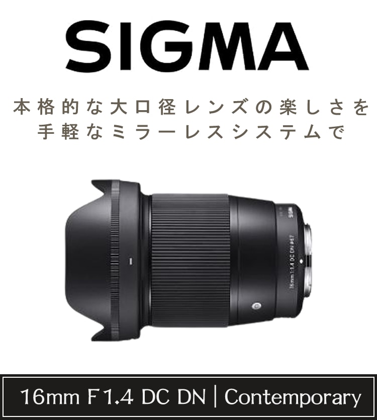 レンズ保護フィルター付！】【レンズ】シグマ 16mm F1.4 DC DN（C