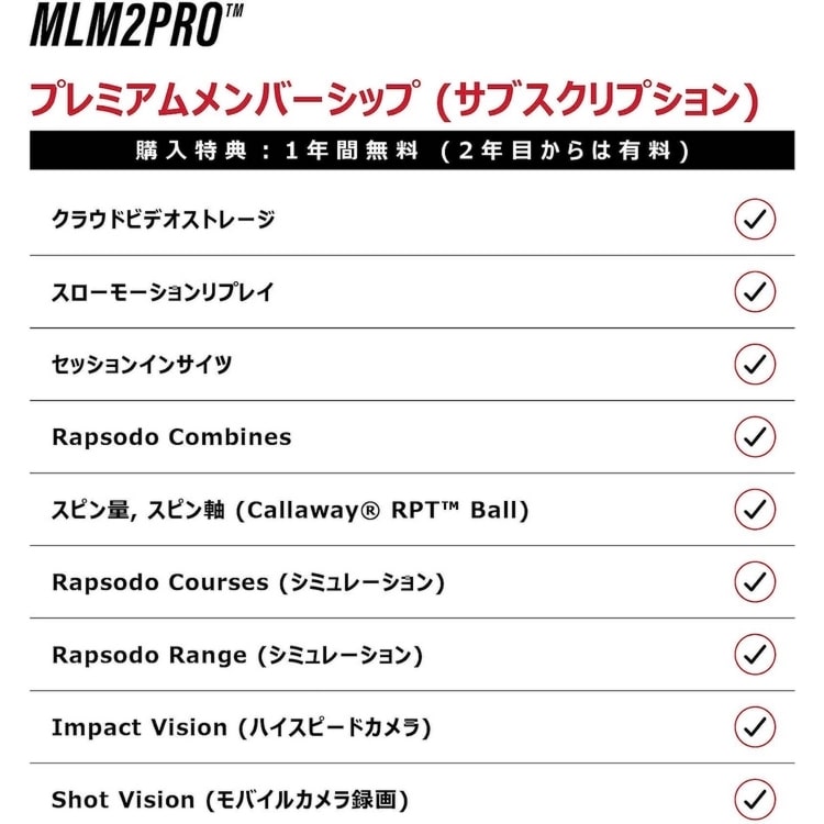 ラプソード MLM2 PRO モバイルローンチモニター（Rapsodo GOLF ...