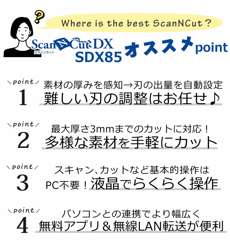 カッティングマシン ブラザー ScanNCut DX スキャンカットDX SDX85