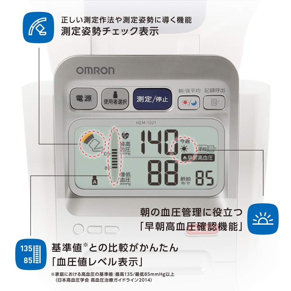 血圧計 上腕式 オムロン HEM-1021 スポットアーム デジタル自動血圧計