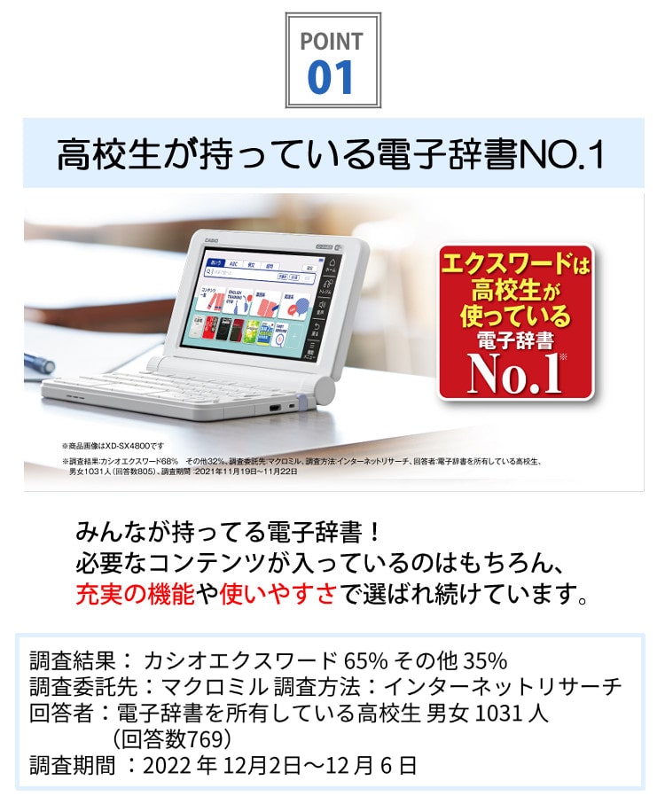 カシオ 電子辞書 EX-word XD-SX4920 高校生 英語・国語強化モデル 2023 