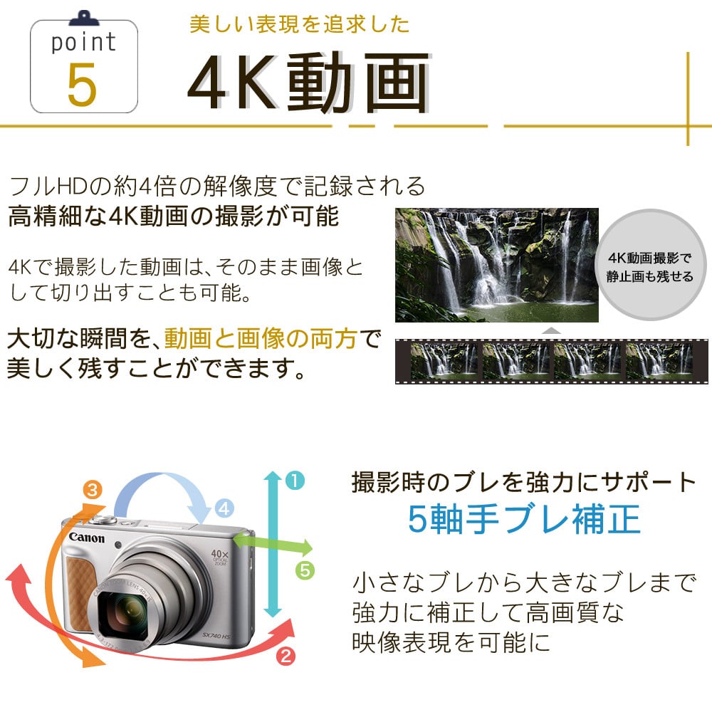 SD等4点セット)キヤノン デジタルカメラ PowerShot SX740 HS ブラック ...