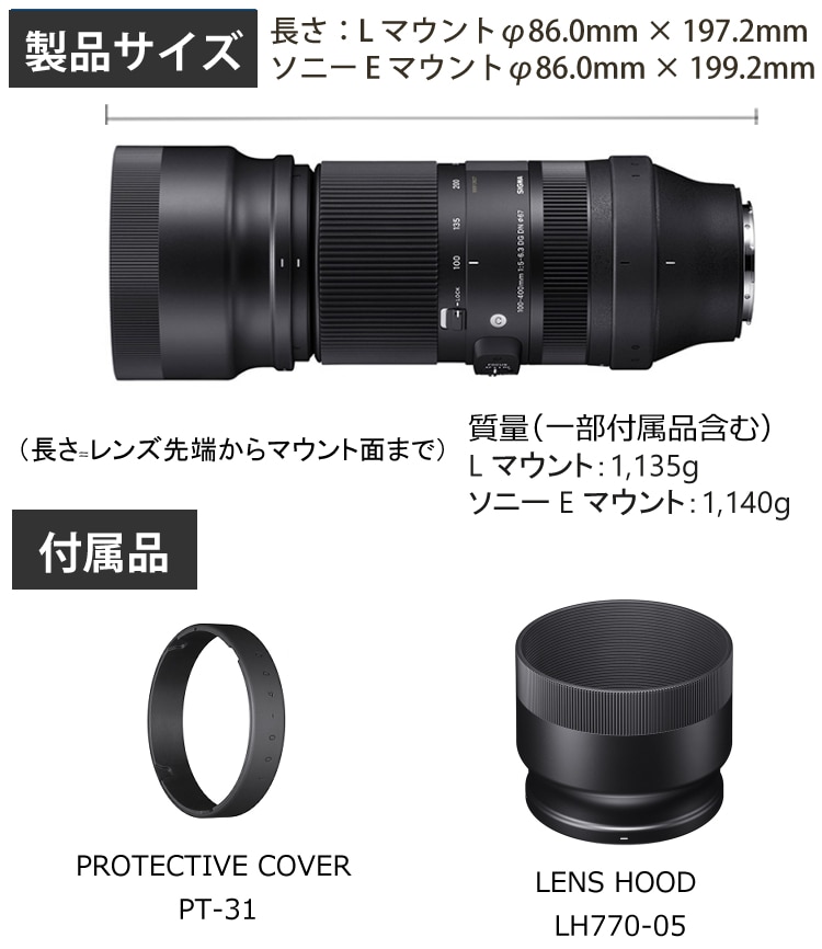 ケンコー 高品質フィルターセット】【レンズ】シグマ 100-400mm F5-6.3