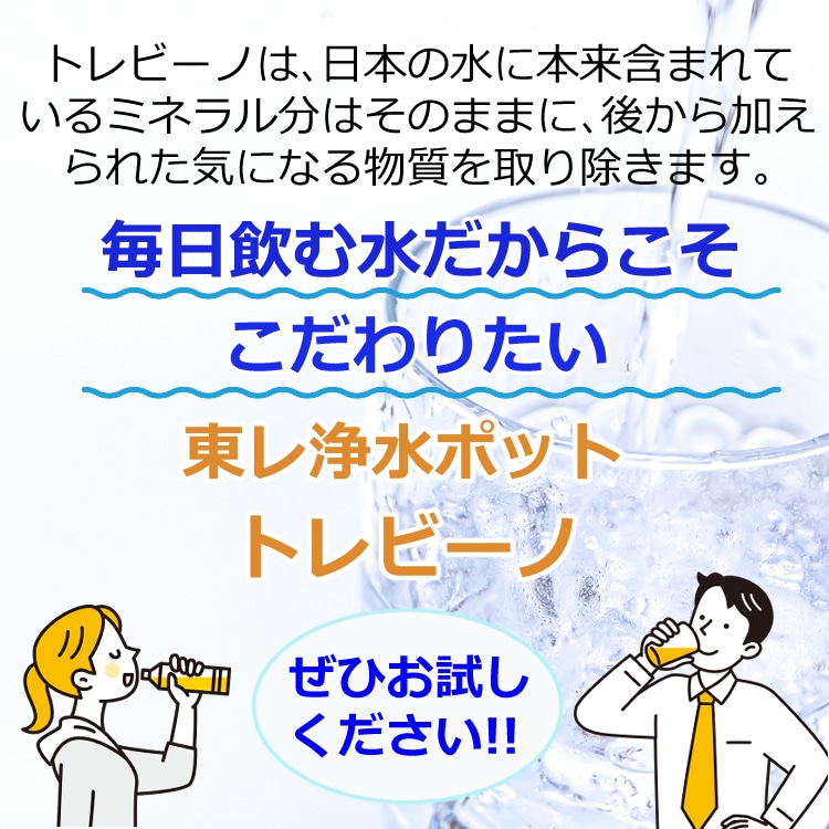 カートリッジ2個付】【浄水器】東レ トレビーノ ポット型浄水器 高除去