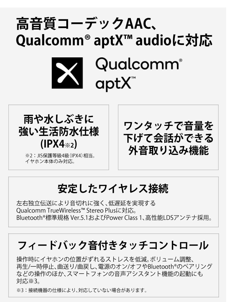 最大28時間再生 ビクター Victor ワイヤレスイヤホン HA-FX100T