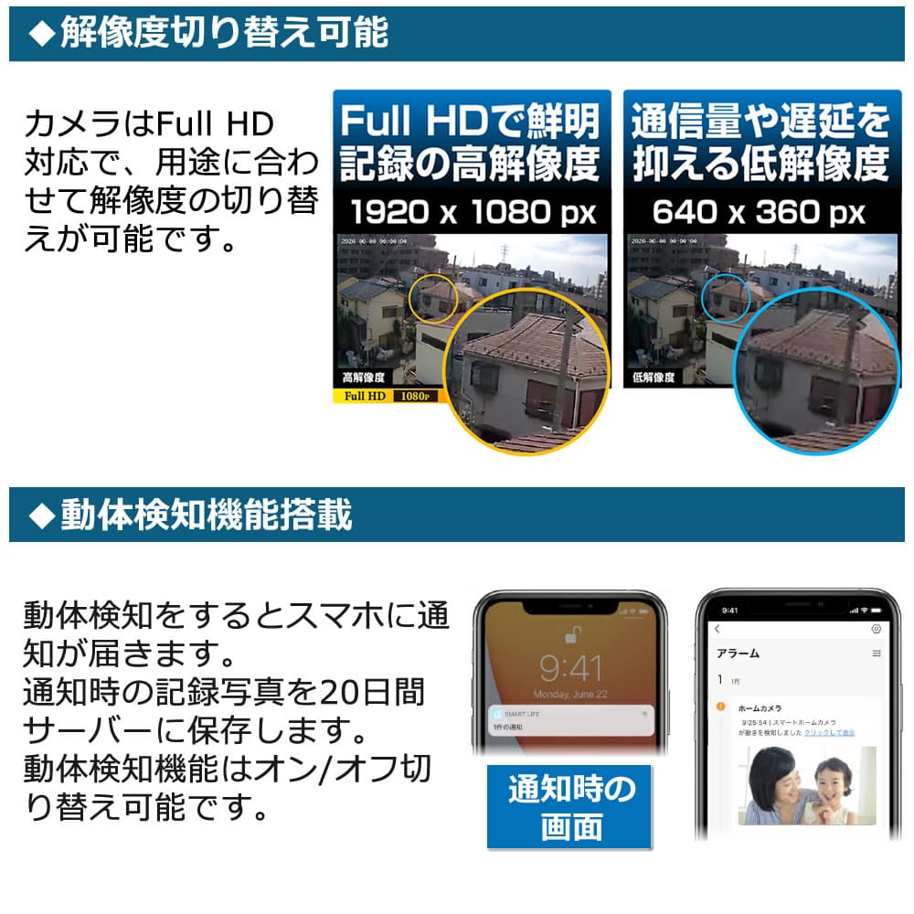 工事不要！【見守りカメラ】 スマホアプリ連動 カシムラ スマート